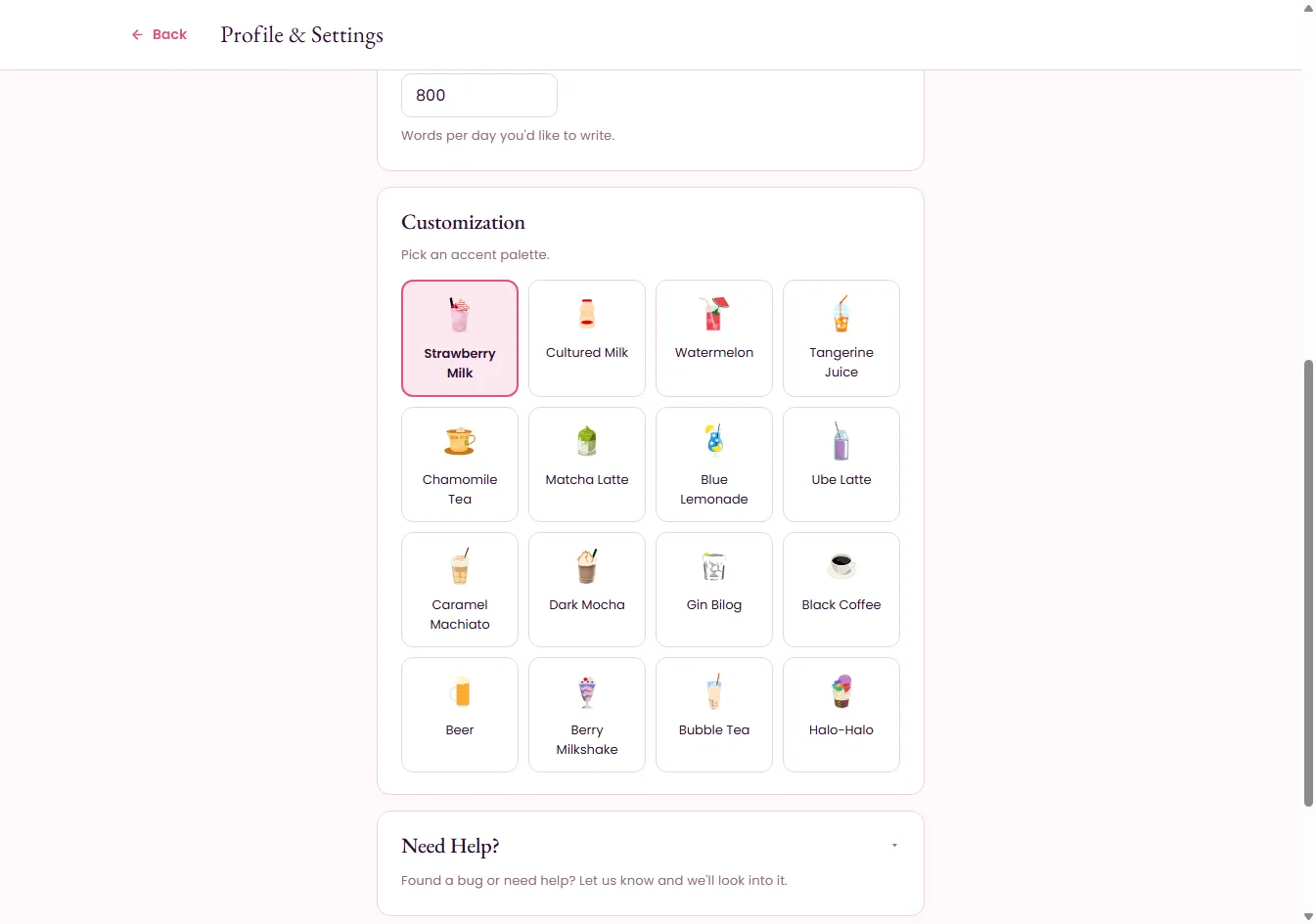 OurSpace settings and customization