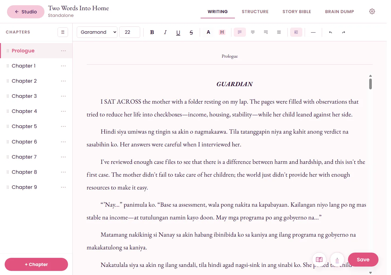 Writing Editor